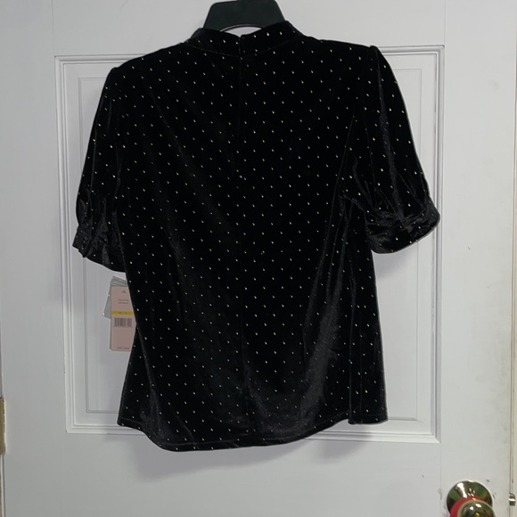Black with gold Nanette Leopore Blouse - Picture 2 of 5